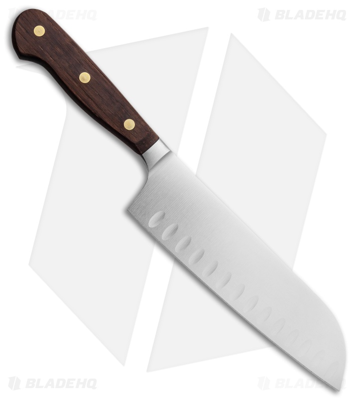 Wusthof Crafter Hollow Edge Santoku Knife Oak Wood (7" Satin)