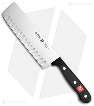 Wusthof Gourmet Hollow Edge  Nakiri Knife Black (7" Satin)