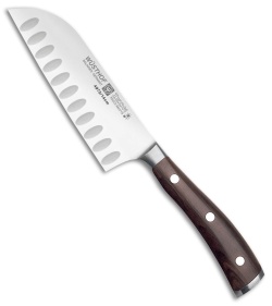 Wusthof Ikon 5" Hollow Edge Santoku Kitchen Knife Grenadill Wood