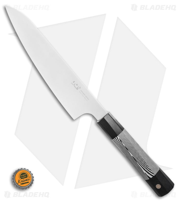 Xin Cutlery Xincare 7.5" Kiritsuke Chef's Kitchen Knife Black/White G10