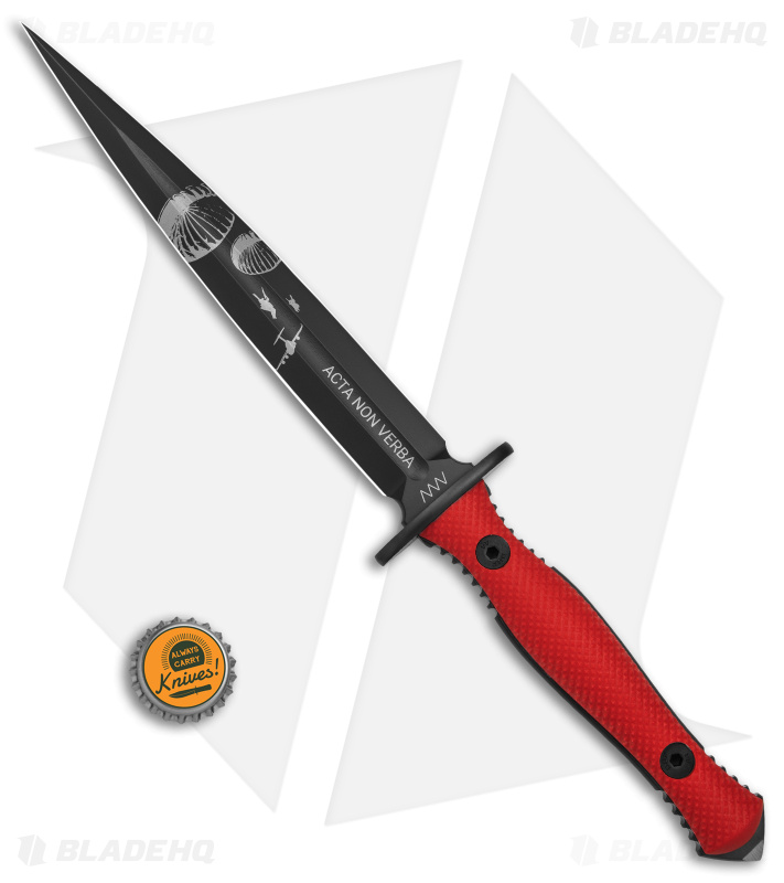 Acta Non Verba Knives Anthropoid Knife Red G-10 - Blade HQ