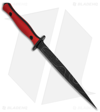Acta Non Verba Knives Anthropoid Fixed Blade Knife Red G-10 (7.5" DLC) M500