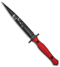 Acta Non Verba Knives Anthropoid Fixed Blade Knife Red G-10 (7.5" DLC) M500