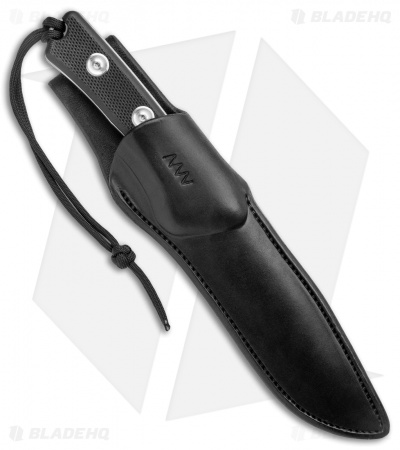 Acta Non Verba Knives Fixed Blade Knife (3.94" Stonewash) Leather ANVP300