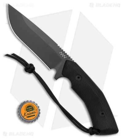 Acta Non Verba Knives M200 Hard Task Fixed Blade Knife Black G-10 (5.25" DLC)