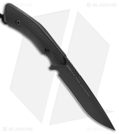 Acta Non Verba Knives M200 Hard Task Fixed Blade Knife Black G-10 (5.25" DLC)