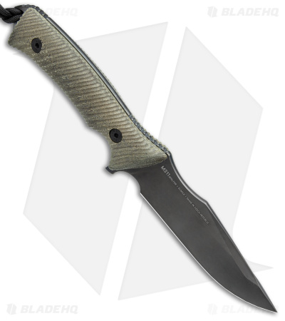 Acta Non Verba Knives M311 Spelter Fixed Blade Knife Olive Micarta (4.75" DLC)