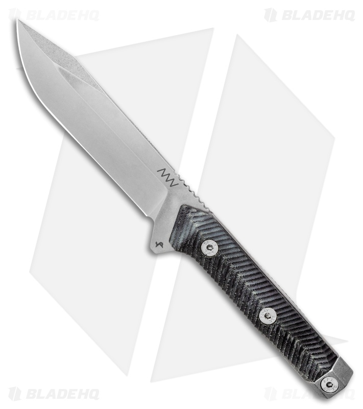 Acta Non Verba Knives M73 Kontos Fixed Blade Knife Black Micarta (5.25" SW)