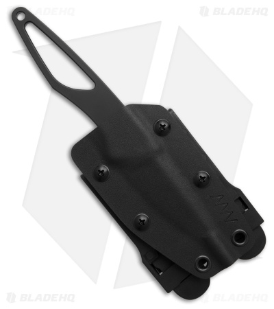 Acta Non Verba Knives P100 Fixed Blade Black Skeletonized (3" Black Cerakote)