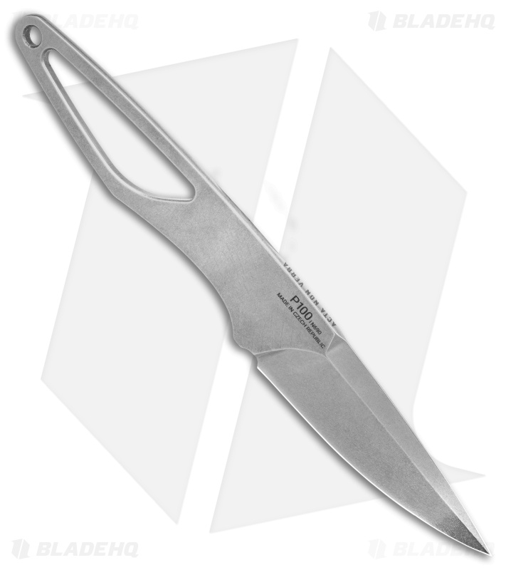 Acta Non Verba Knives P100 Fixed Blade Knife Stonewash Skeletonized (3" SW)