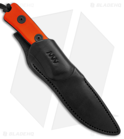 Acta Non Verba Knives P200 Fixed Blade Knife Orange G-10 (4" Black) ANVP200-019