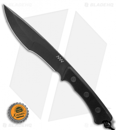 Acta Non Verba Knives P500 Fixed Blade Knife Black G-10 (7.5" Black Cerakote)