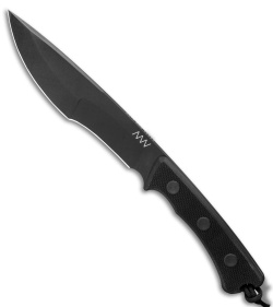 Acta Non Verba Knives P500 Fixed Blade Knife Black G-10 (7.5" Black Cerakote)