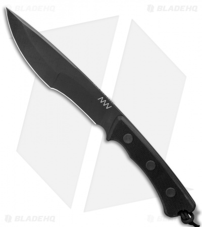 Acta Non Verba Knives P500 Fixed Blade Knife Black G-10 (7.5" Black Cerakote)
