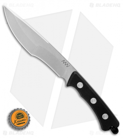 Acta Non Verba Knives P500 Fixed Blade Knife Black G-10 (7.5" Stonewash)