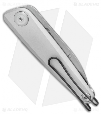 Acta Non Verba Knives Z050 Slip Joint Knife Silver Aluminum (2.6" Stonewash)