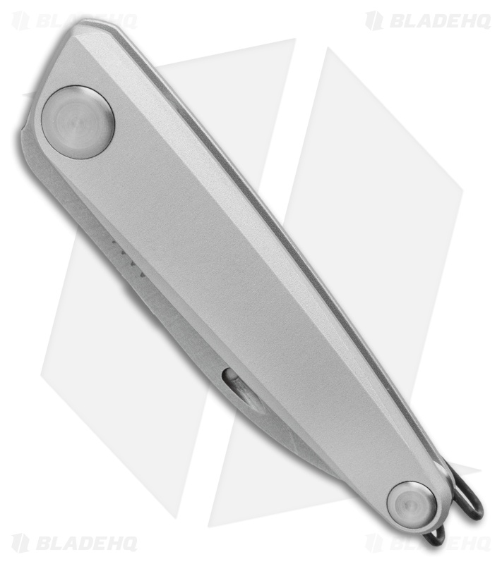 Acta Non Verba Knives Z050 Slip Joint Knife Silver Aluminum (2.6" Stonewash)