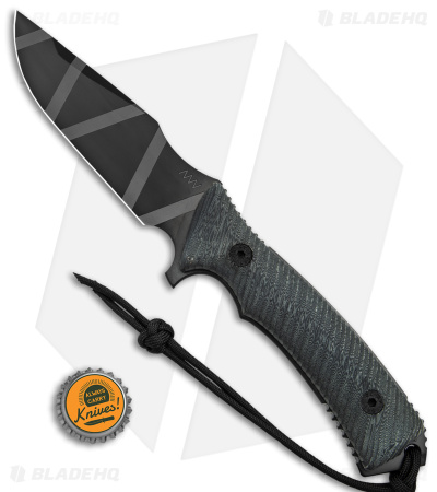 Acta Non Verba M311 Spelter Fixed Blade Knife Black Micarta (5" Black/Gray)