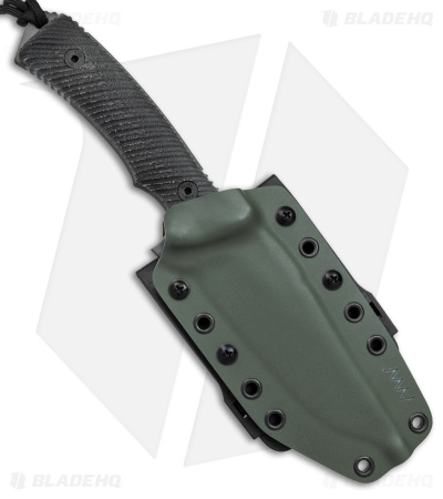 Acta Non Verba M311 Spelter Fixed Blade Knife Black Micarta (4.75" Black DLC)