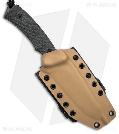 Acta Non Verba M311 Spelter Fixed Knife Black Micarta w/ Tan Sheath (5" Stripe)