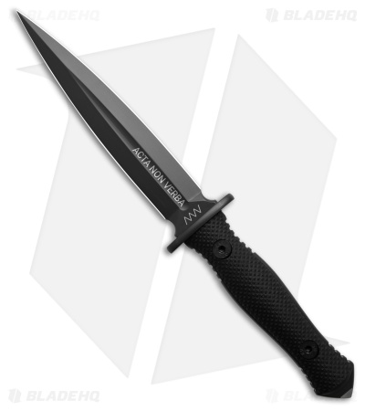 Acta Non Verba M500 KAMBA Fixed Blade Knife Black G-10 (4.5" Black)