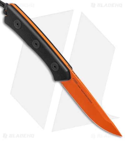 Acta Non Verba  Knives P200 Fixed Blade Knife Black G-10 (4" Orange) ANVP200-030