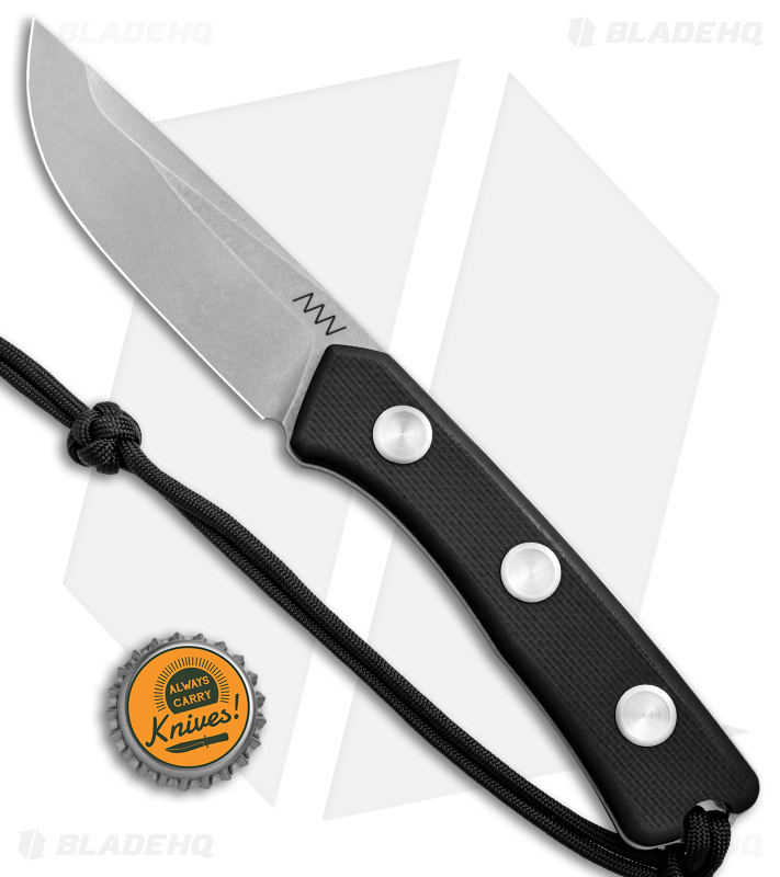 Acta Non Verba Knives P200 Fixed Blade Knife w/ Kydex Sheath (3.94" Stonewash)