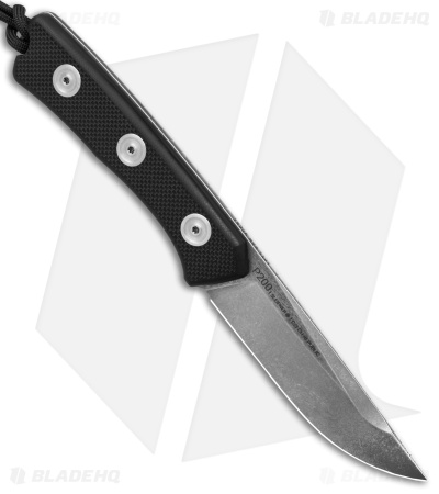 Acta Non Verba Knives P200 Fixed Blade Knife w/ Kydex Sheath (3.94" Stonewash)
