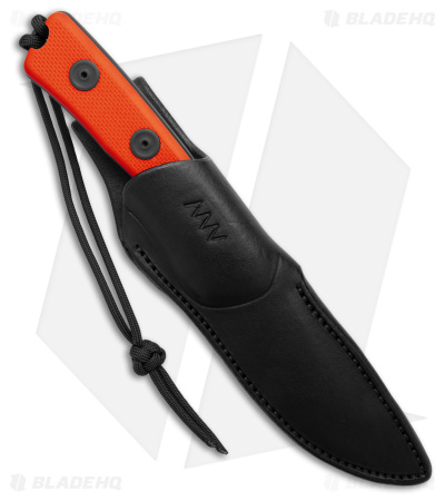 Acta Non Verba P200 Fixed Blade Knife Orange G-10 (3.94" Black Cerakote)