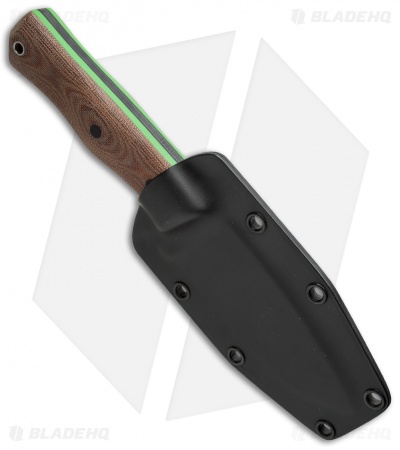 Alfa Knife Ak2 First Strike Knife Brown Micarta/Green G-10 (4" Satin)