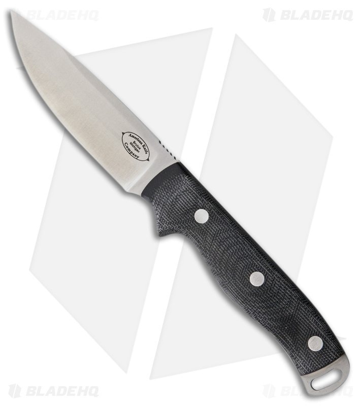 American Knife Company Shenandoah Fixed Blade Knife Black Micarta (4.25" Satin)
