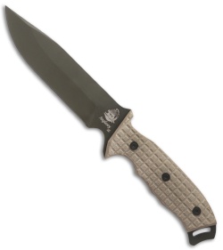 Anglesey Rival Fixed Blade Knife Tan G-10 (6.25" OD Green) 