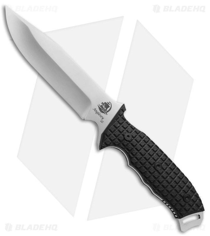 Anglesey Rival Fixed Blade Knife Black G-10 (6.25" Polish) 