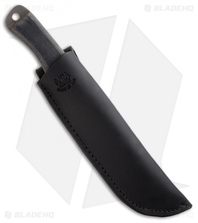 Anza Knives Tracker Fixed Blade Knife Black Micarta (6" Black)