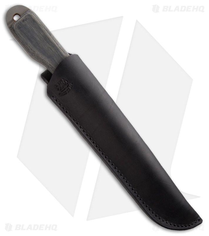 Anza Knives Ranger Fixed Blade Knife Black Micarta (6.1" Gray)