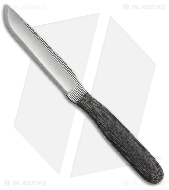 Anza Knives 108-M Fixed Blade Knife Black Micarta (4" Satin)