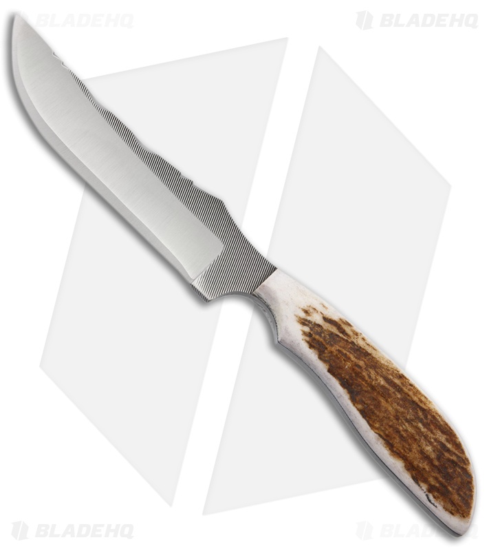 Anza Knives 709-FE Fixed Blade Knife Full Elk (4.5" Satin)