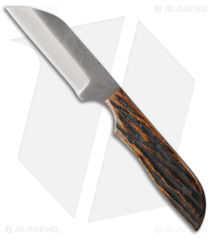 Anza Knives WK-4AJB Fixed Blade Knife Amber Jigged Bone (3" Satin)
