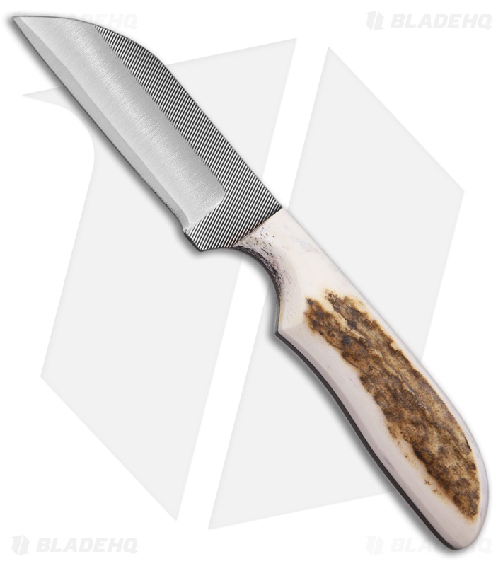 Anza Knives WK-4FE Fixed Blade Knife Full Stag Horn (3" Satin)