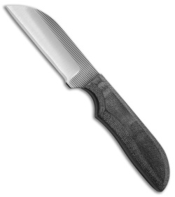 Anza Knives WK-4M Fixed Blade Knife Black Canvas Micarta (3" Satin) 