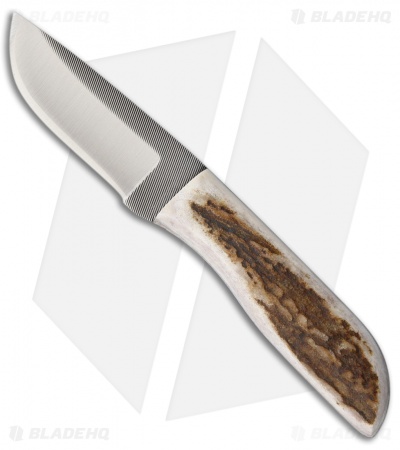 Anza WK-5FE Fixed Blade Knife Full Stag Horn (3.00" Satin)