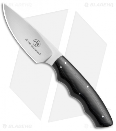 Arno Bernard Knives Squirrel Fixed Blade Knife Black G-10 (2.63" Satin)