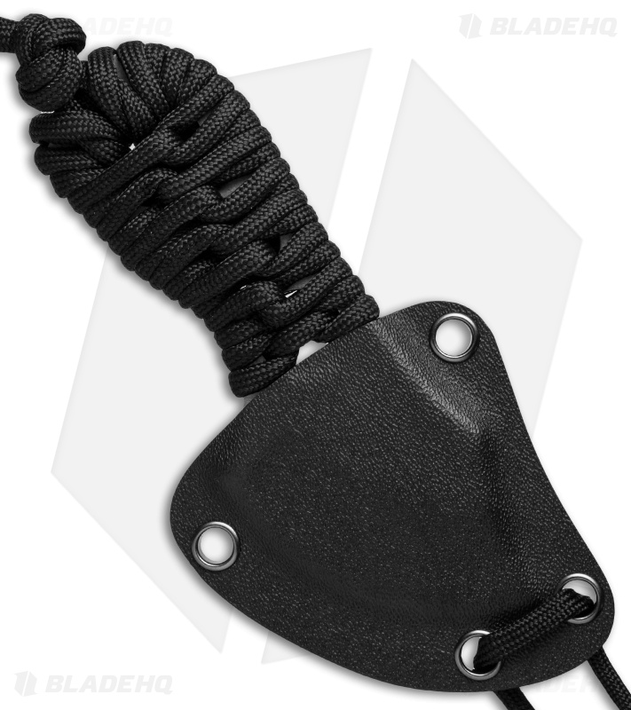 A.R.S. Shanghai Shank Neck Knife w/ Black Cord Wrap (2" Stonewash)