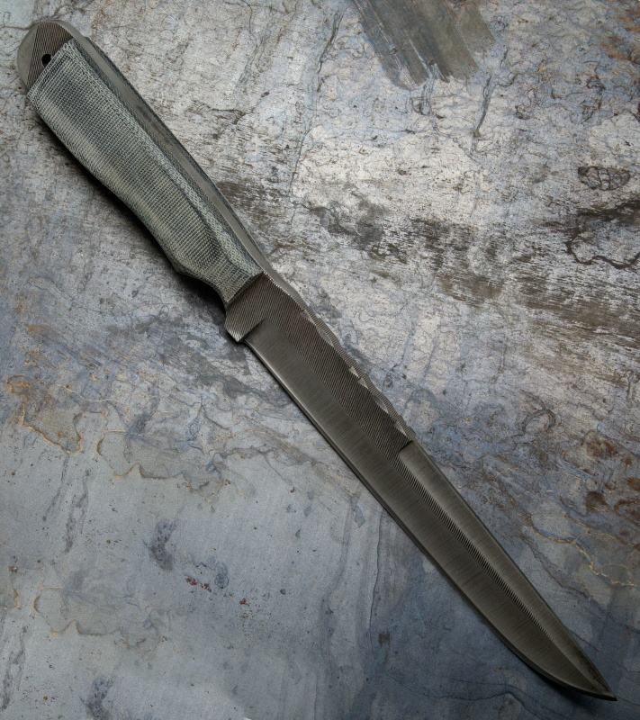 Anza Knives AZ-D Knife Black Micarta (7.75