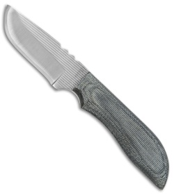 Anza Knives JWK-3M Fixed Blade Knife Black Canvas Micarta (3.75" Satin)