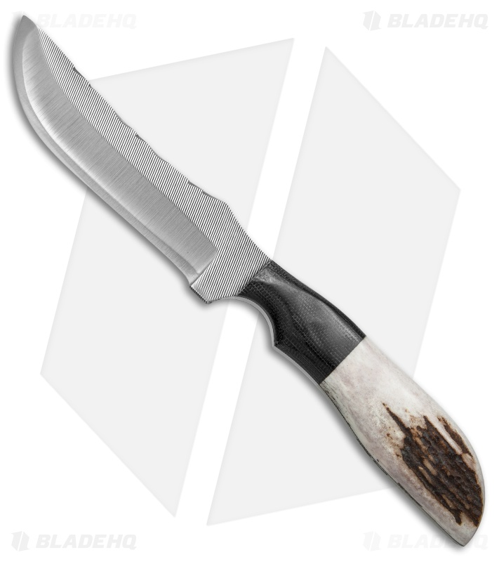 Anza Knives 709-E Fixed Blade Knife Stag Horn (4.5" Satin)