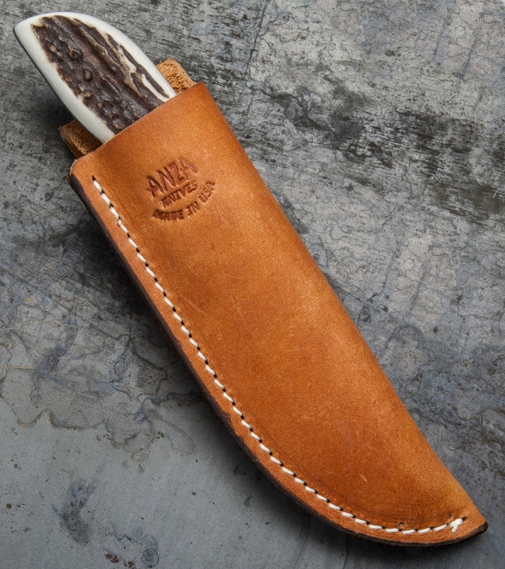 Anza Knives JWK-3FE Fixed Blade Knife Stag Horn (3.25" Satin)