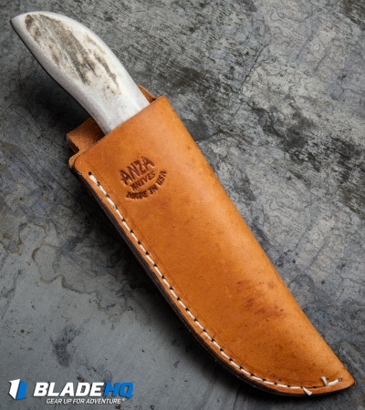 Anza Knives WK-FE Fixed Blade Knife Stag Horn/Micarta (4" Satin)