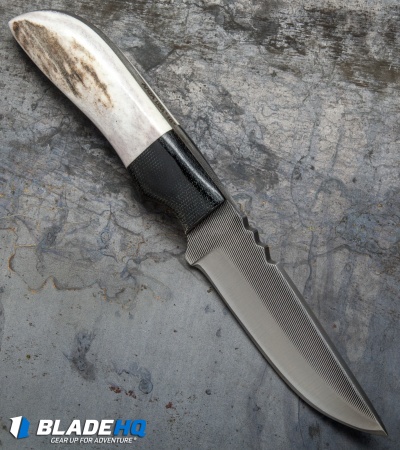 Anza Knives WK-FE Fixed Blade Knife Stag Horn/Micarta (4" Satin)