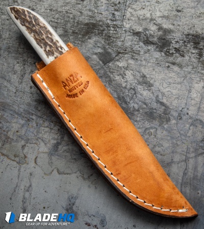 Anza Knives SP2-FE Fixed Blade Knife Stag Horn (3.25" Satin)